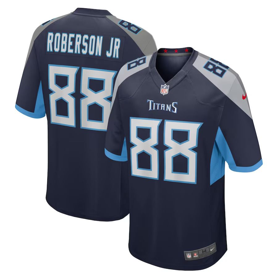 Men Tennessee Titans 88 Reggie Roberson Jr. Nike Navy Home Game Player NFL Jersey